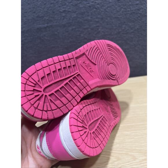 Nike Dunk Low Laser/Fuschia Sneakers Kids Size 1Y GS FB9108-102 (Read) - Picture 5 of 12
